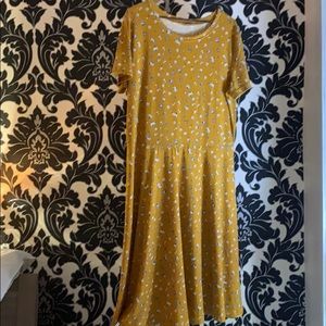 Mustard floral sundress